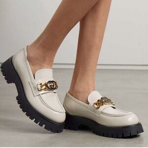 Gucci GG Platform Interlocking G Loafers Shoes Women Size 39.5 NIB